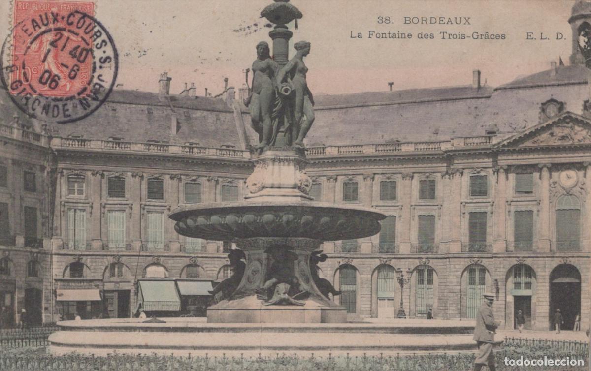 Postkarten: France Bordeaux Fontaine des Trois Gr&acirc;ces Place de la Bourse *YAD067
