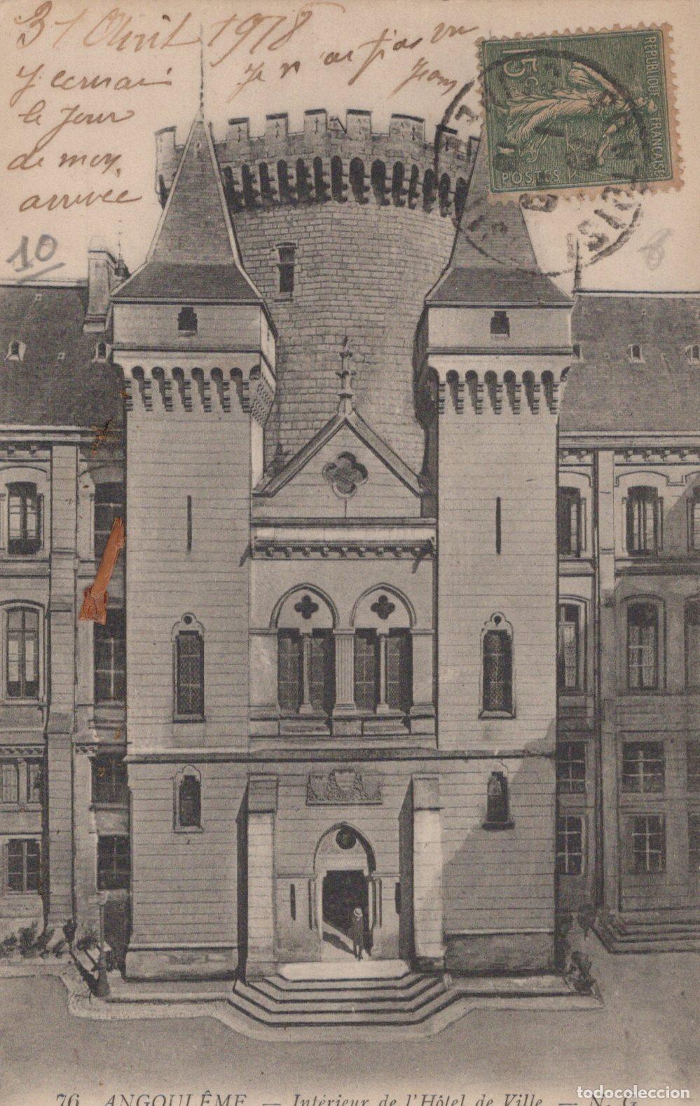 Postcards: France Angoul&ecirc;me H&ocirc;tel de Ville Architecture 1918 *YAD167