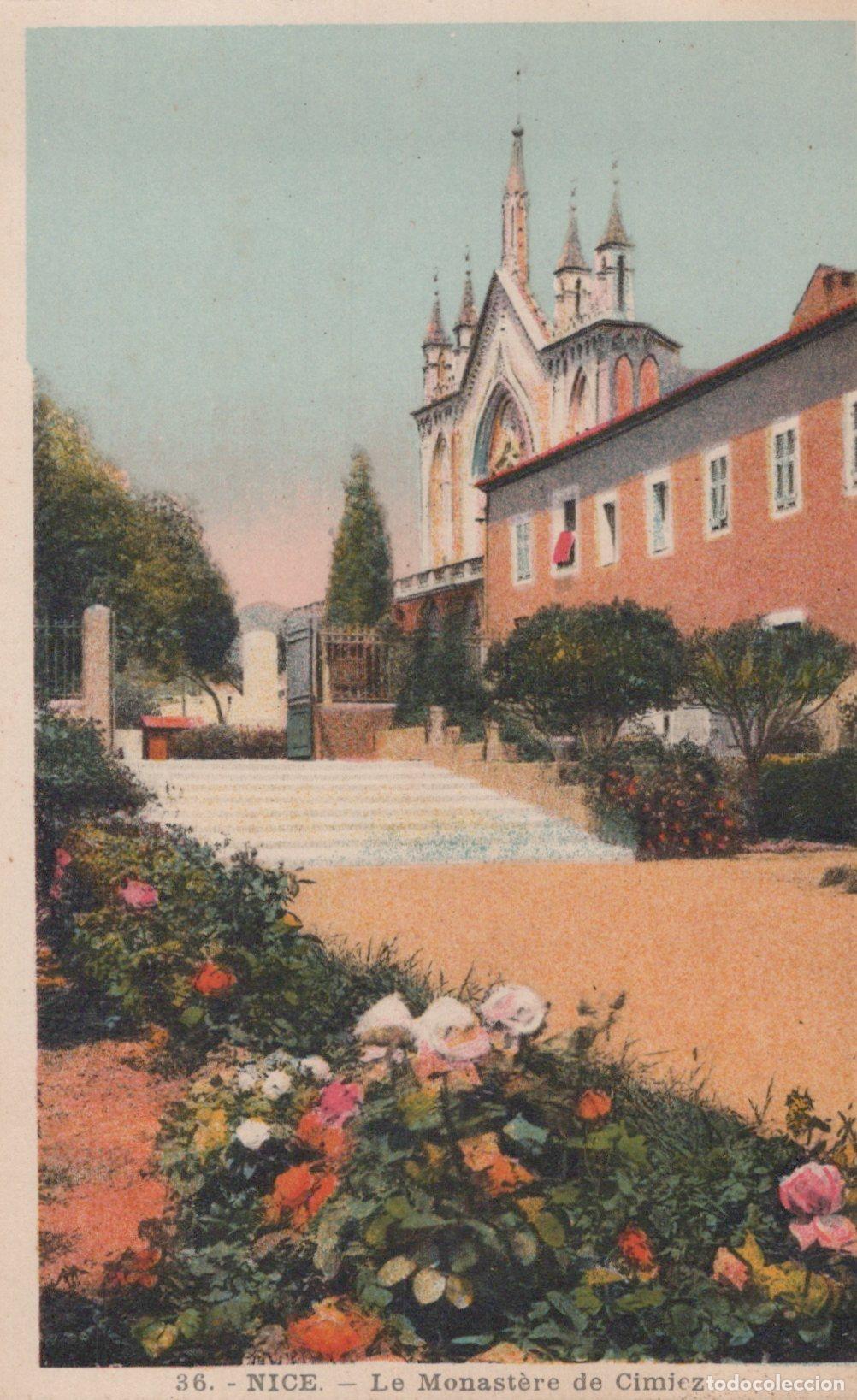 Postcards: France Nice Paca Monast&egrave;re de Cimiez &Eacute;glise et Jardin Fleuri *YAD133