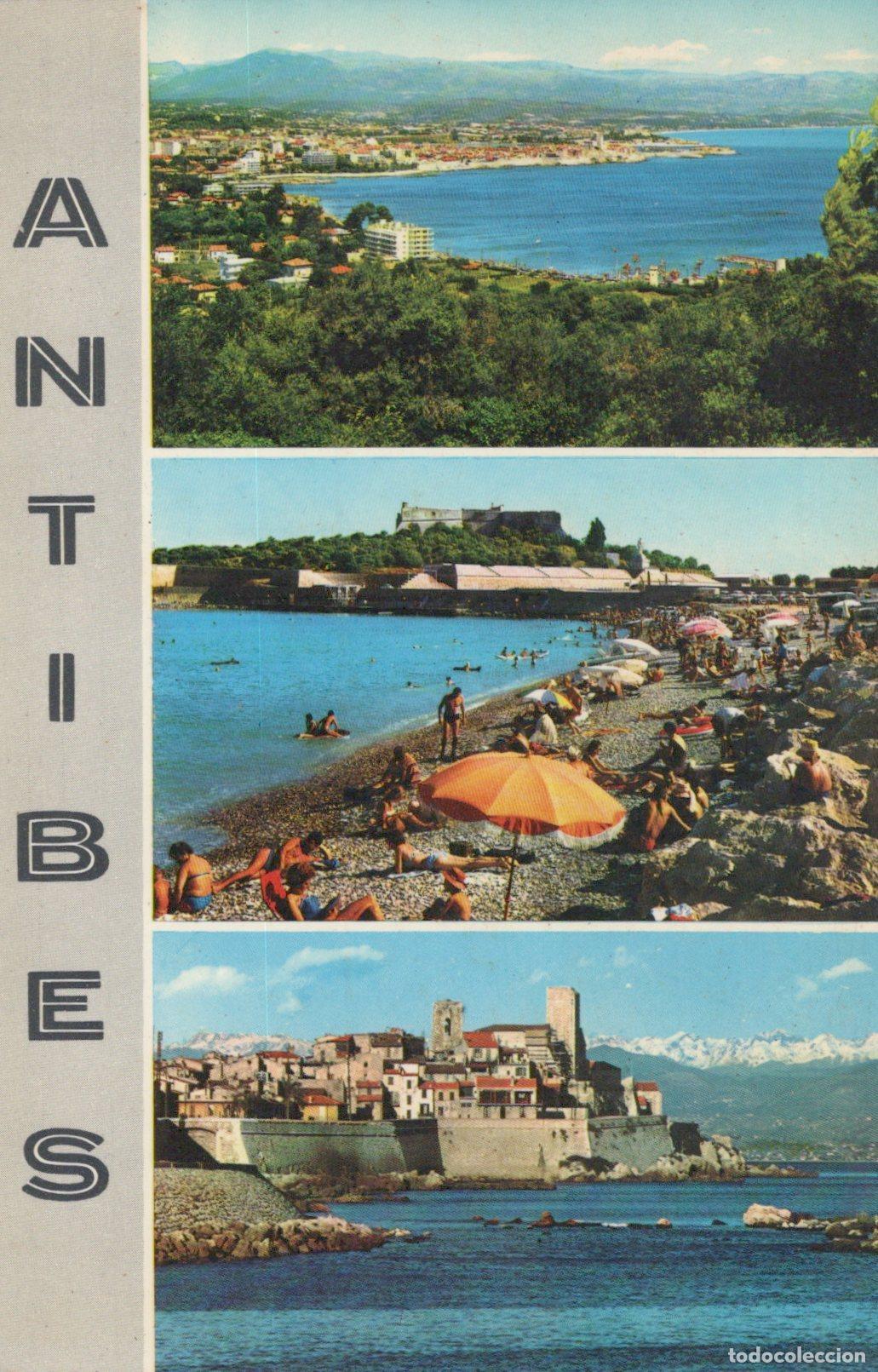 Postales: France Antibes P A C Paysage Plage Vieille Ville C&ocirc;te D Azur *YAD252