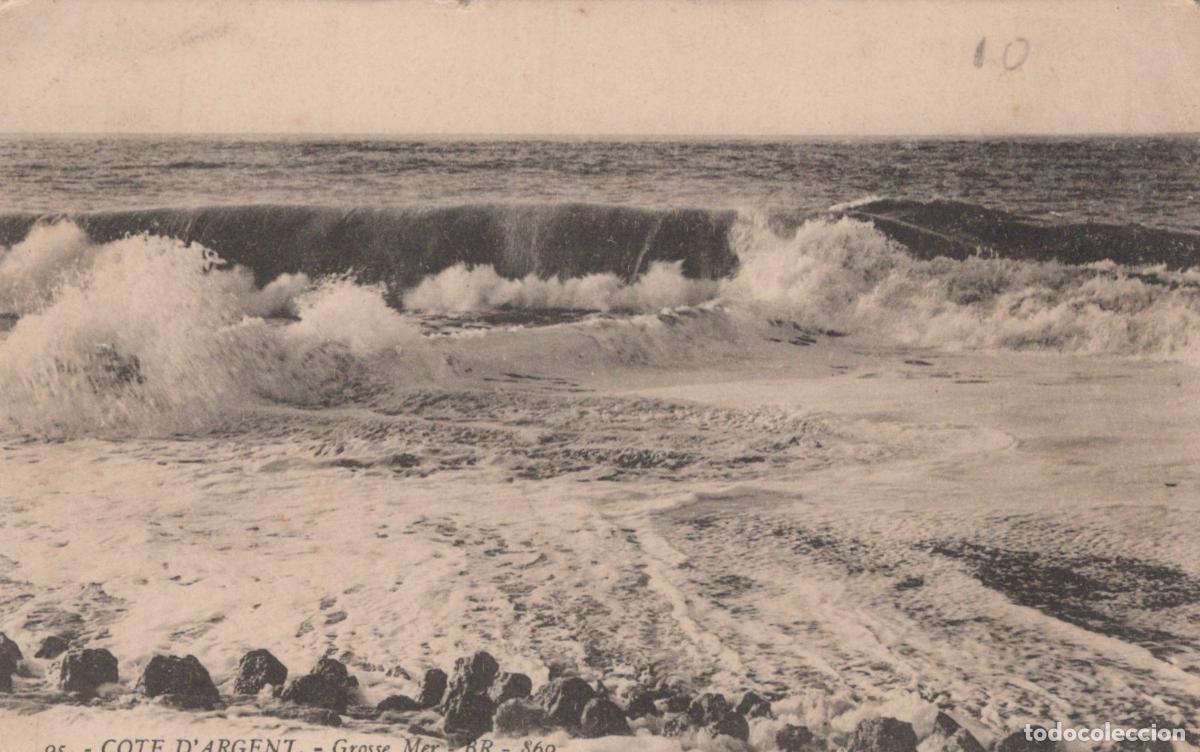 Postkarten: France C&ocirc;te D Argent Oc&eacute;an Atlantique Grosse Mer Vagues *YAD352