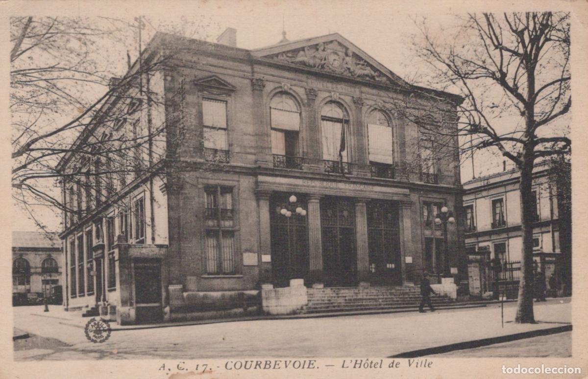 Postcards: France Courbevoie Hotel de Ville Real Photo 1941 *YAD338