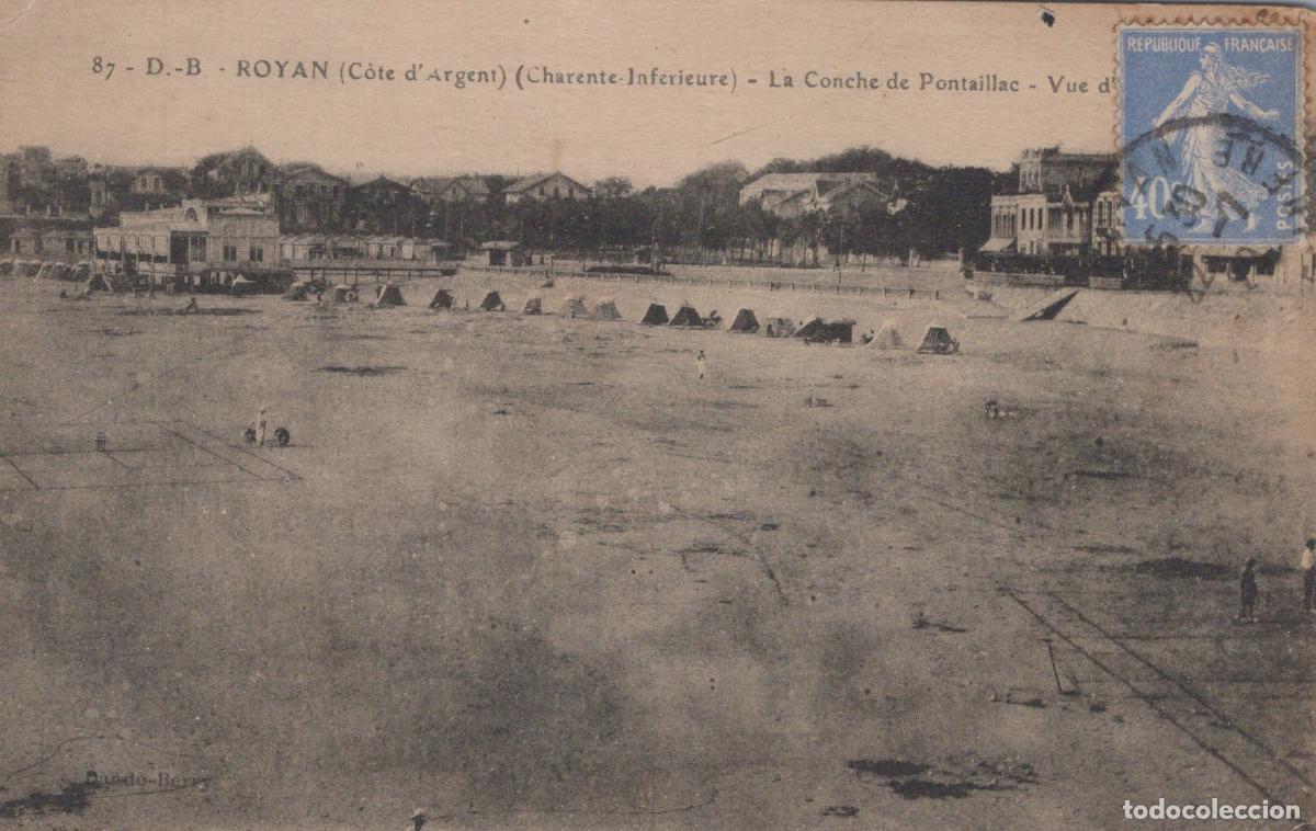 Postcards: France Royan La Conche de Pontaillac Plage Avec Tentes *YAD442