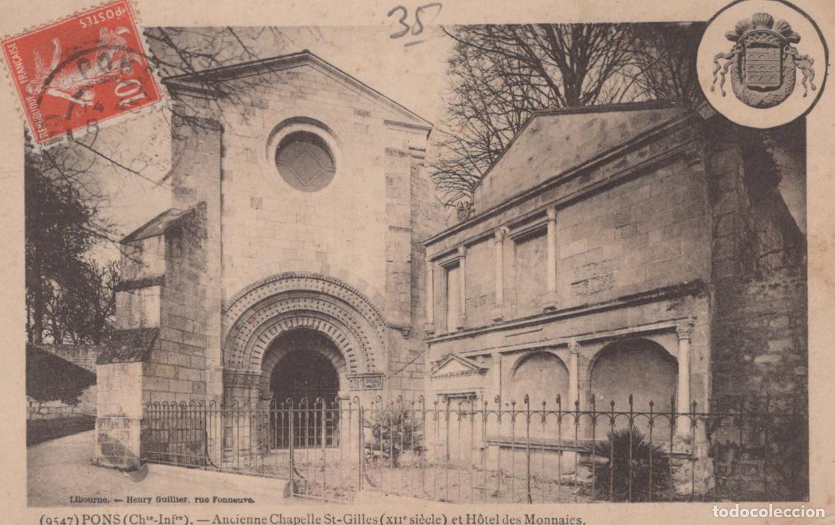 Postcards: France Pons Chapelle St Gilles Xiie et H&ocirc;tel Monnaies *YAD453