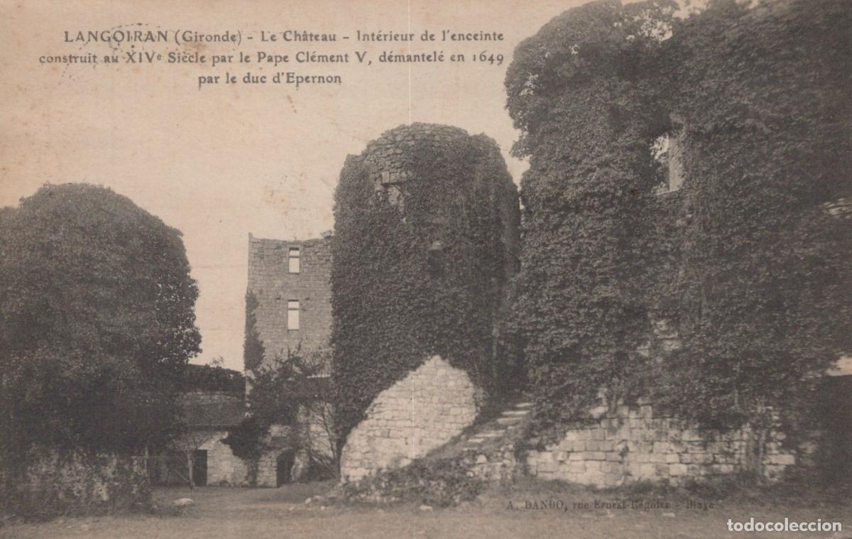 Postkarten: France Langoiran Ch&acirc;teau M&eacute;di&eacute;val en Ruines Xive Si&egrave;cle *YAD518