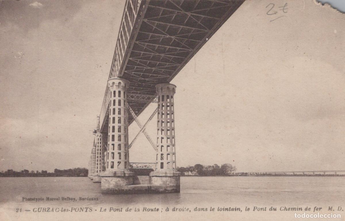 Postkarten: France Cubzac les Ponts Ponts Route et Chemin de Fer Unposted *YAD523