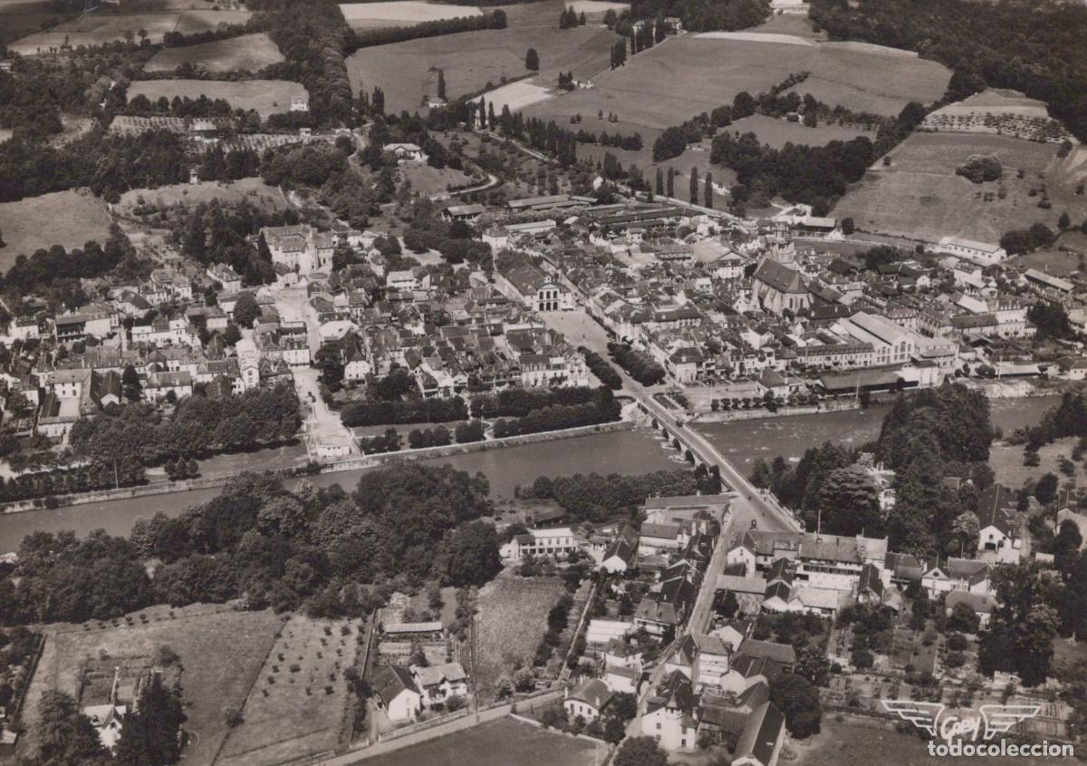 Postcards: France Nay Vue A&eacute;rienne Ville Rivi&egrave;re Pont Real Photo Unposted *YAD793