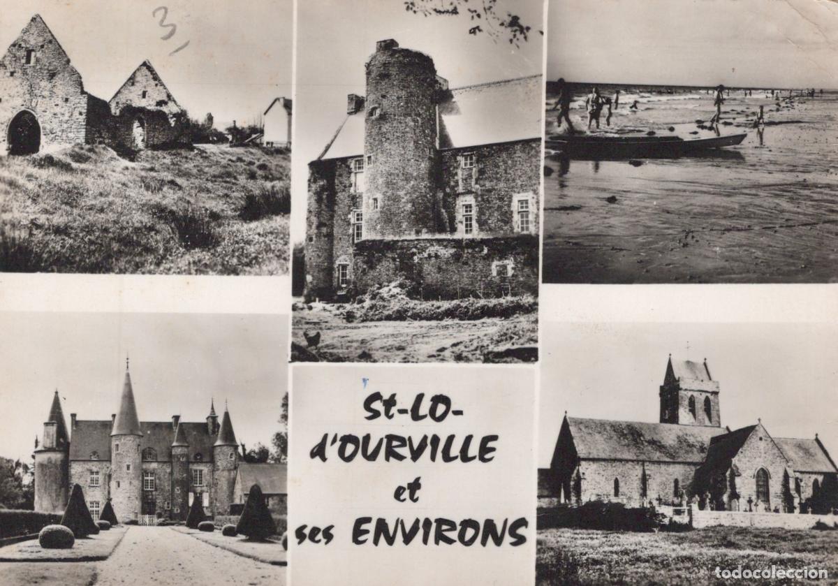 Cartoline: France St Lo Vues Multiples Ch&acirc;teaux Ruines &Eacute;glise et Plage *YAD814