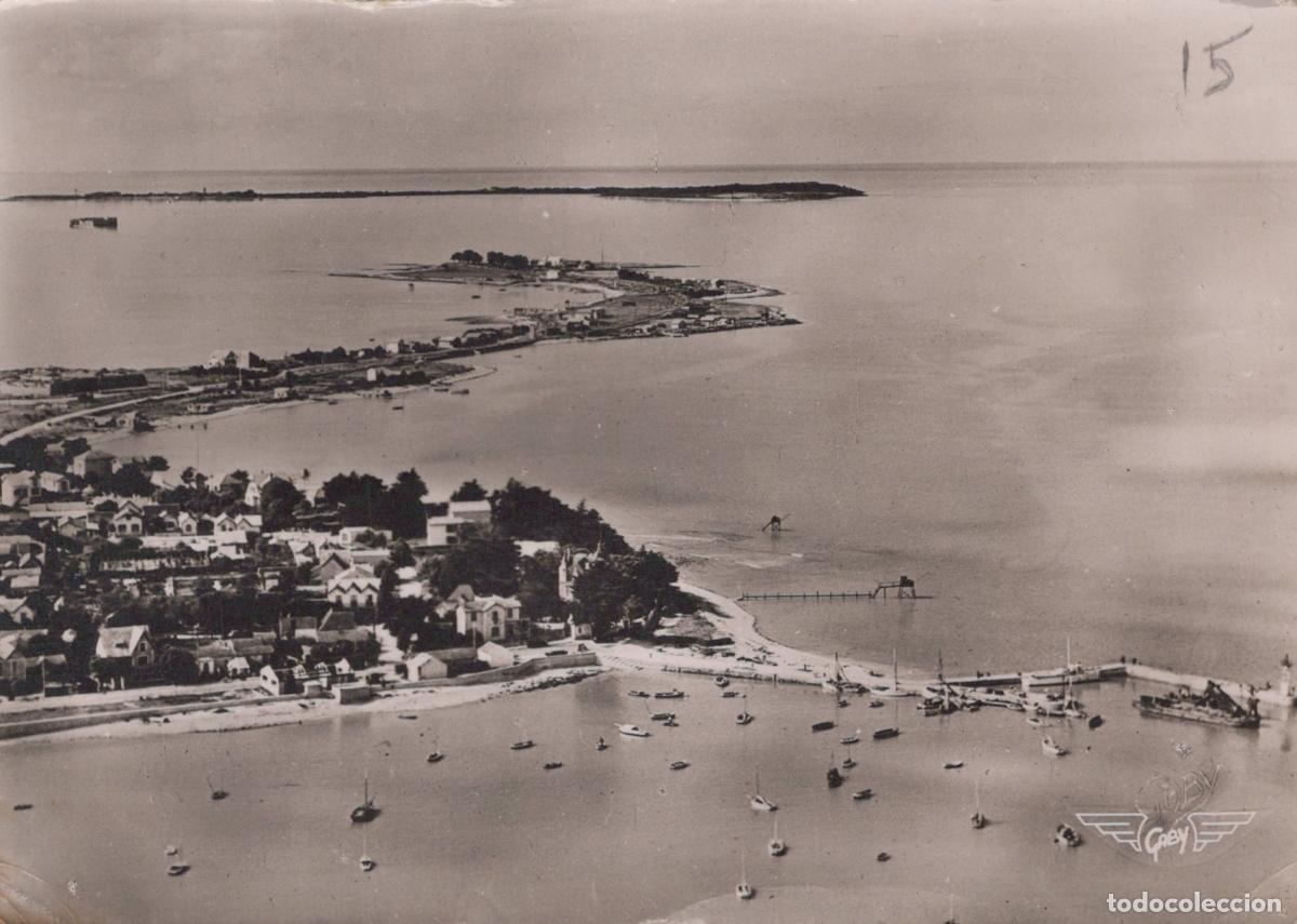 Cartoline: France Fouras Vue A&eacute;rienne Port Nord &Icirc;le D Aix Real Photo Unposted *YAD819