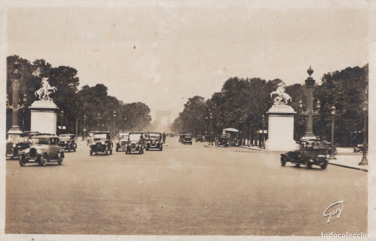 Cartoline: France Paris &Icirc;le de Champs &Eacute;lys&eacute;es Arc de Triomphe Voitures Anciennes *YAD918