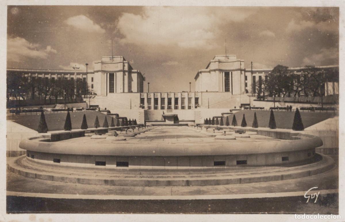 Postais: France Paris &Icirc;le de Palais Chaillot Jardins Trocad&eacute;ro Art D&eacute;co *YAD899