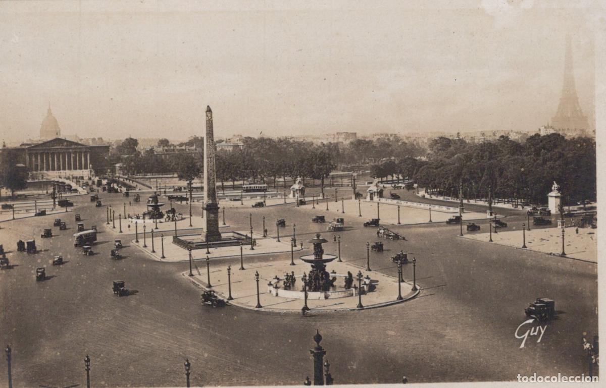 Postales: France Paris &Icirc;le de Place de la Concorde Ob&eacute;lisque Vue A&eacute;rienne *YAD909