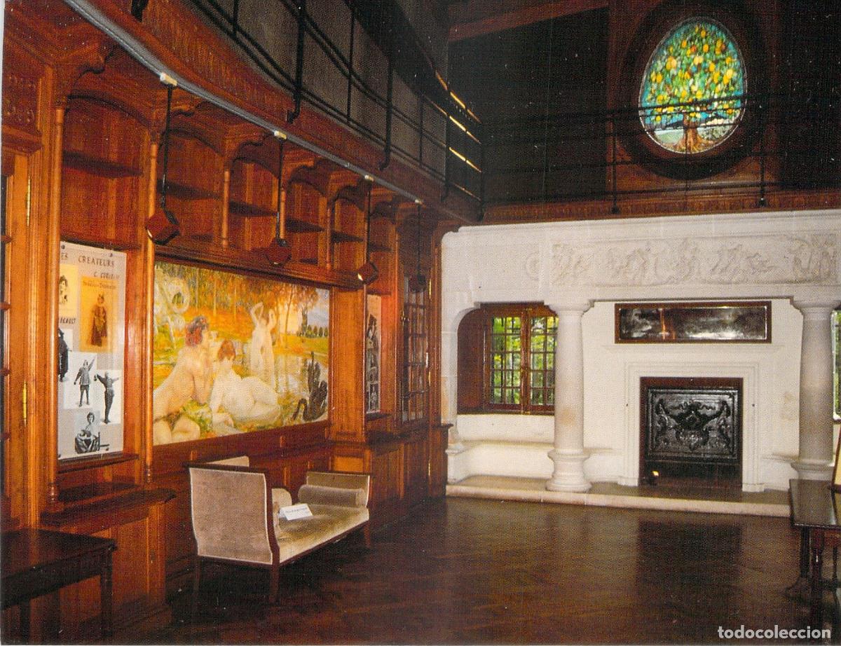 Postales: Postal de la biblioteca de la Villa Arnaga en Cambo-les-Bains