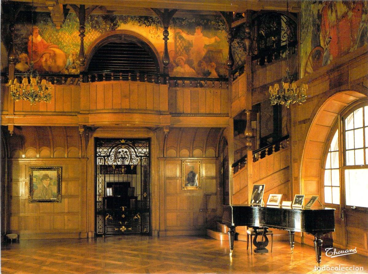 Postales: Postal de la Mansi&oacute;n Arnaga Le Grand Hall en Cambo-les-Bains Francia