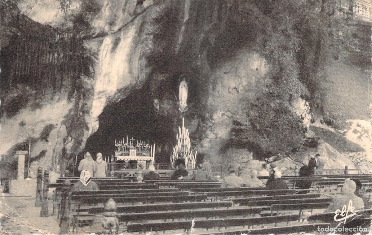 Postales: Postal de la Gruta de Lourdes en Francia