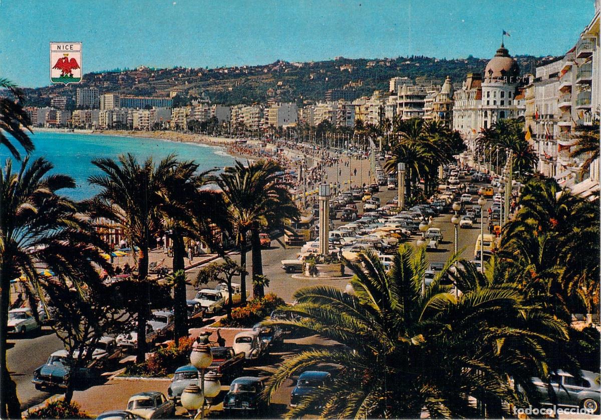 Postkarten: Postal de la Promenade des Anglais en Niza Costa Azul Francia