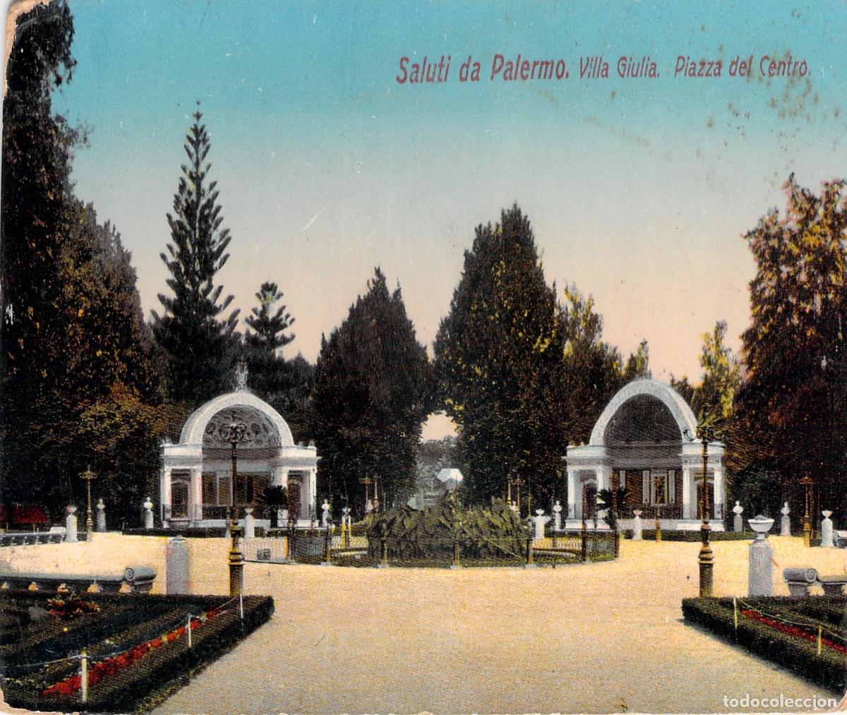 Postales: Postal de Villa Giulia en Palermo, Italia