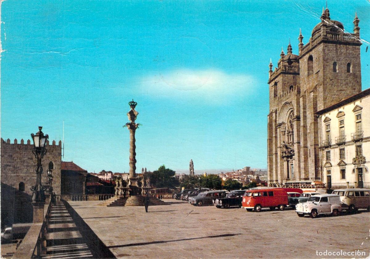 Postales: Postal de la Catedral y el Pelourinho en Porto, Portugal