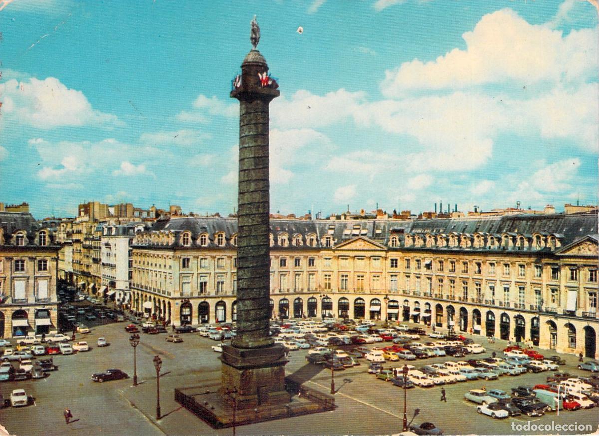 Postales: Postal de la Place Vend&ocirc;me en Par&iacute;s