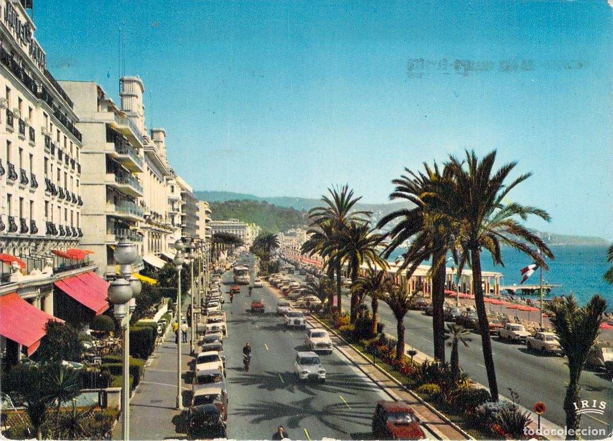 Postales: Postal de la Promenade des Anglais en Niza, Costa Azul