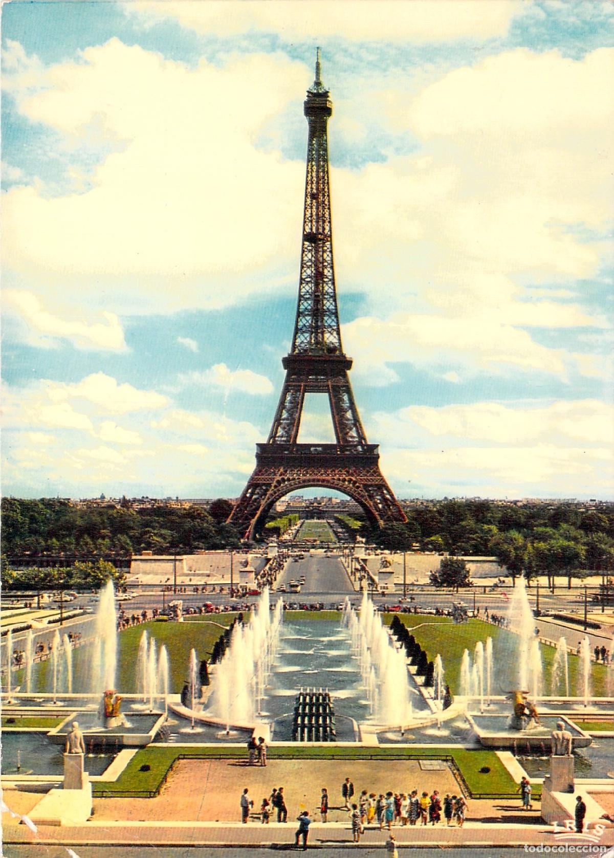 Postales: Postal de la Torre Eiffel en Par&iacute;s