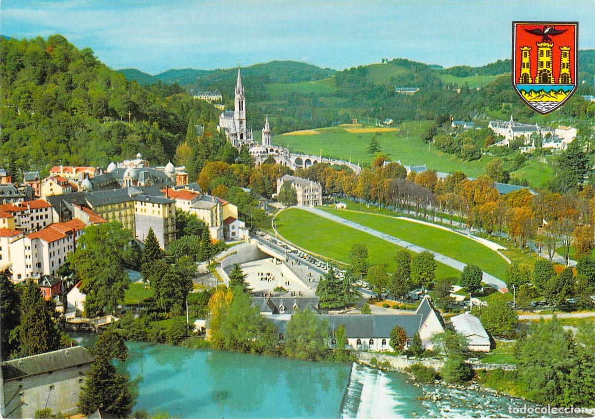 Cartes Postales: Postal de vista general de la ciudad de Lourdes, Francia