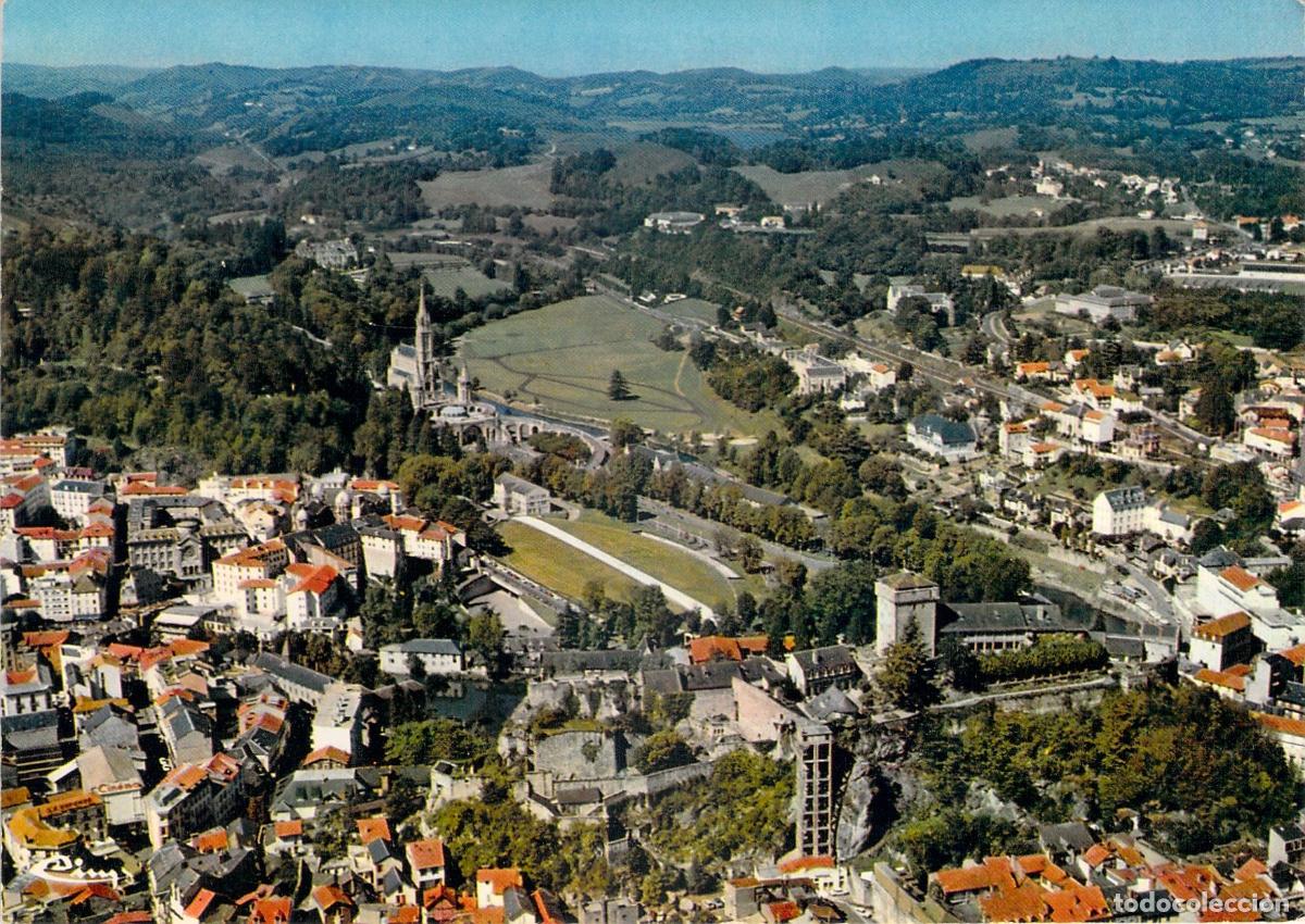 Cartes Postales: Postal de vista a&eacute;rea de la ciudad de Lourdes