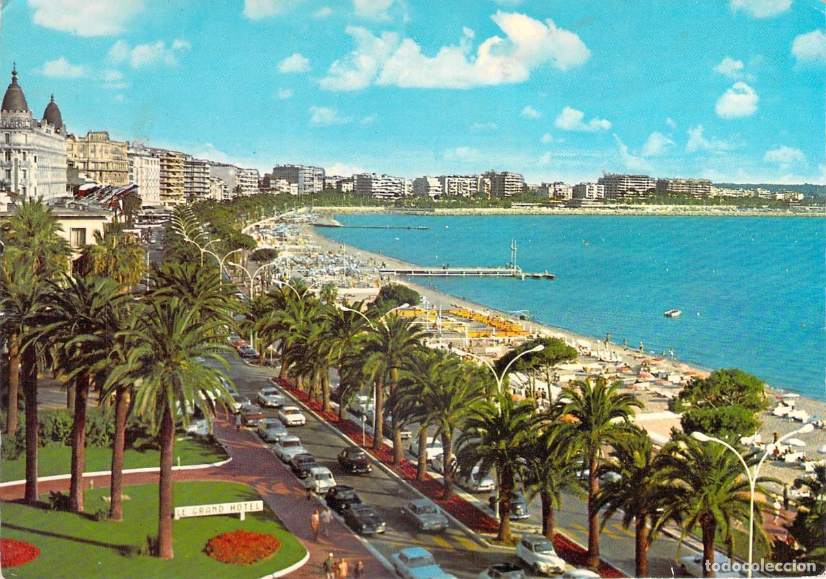 Postales: Postal de Cannes Francia La Croisette y Gran Hotel