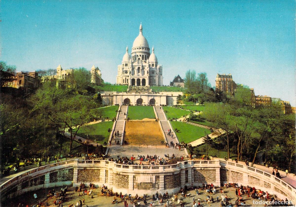 Postales: Postal de la Bas&iacute;lica del Sagrado Coraz&oacute;n en Montmartre, Par&iacute;s