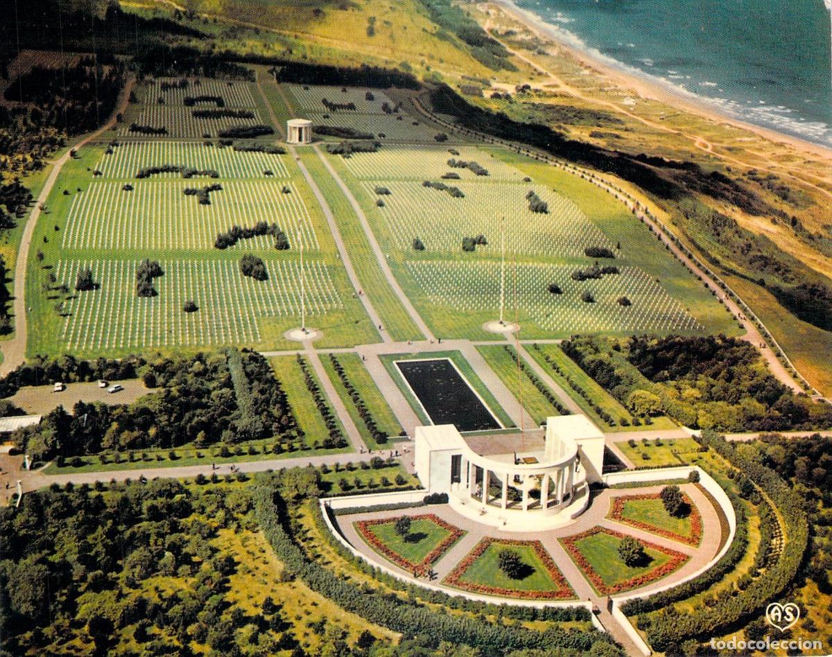 Postales: Postal del Cementerio Americano de Omaha Beach en Normand&iacute;a