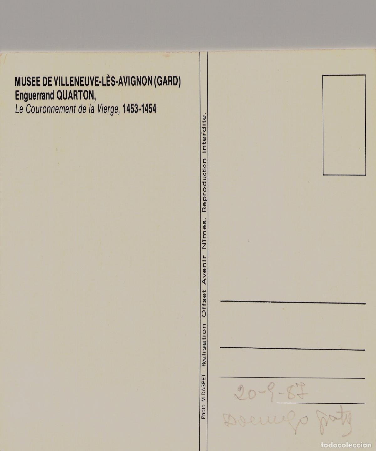 Postales: Postal de El Coronamiento de la Virgen de Enguerrand Quarton - Foto 2