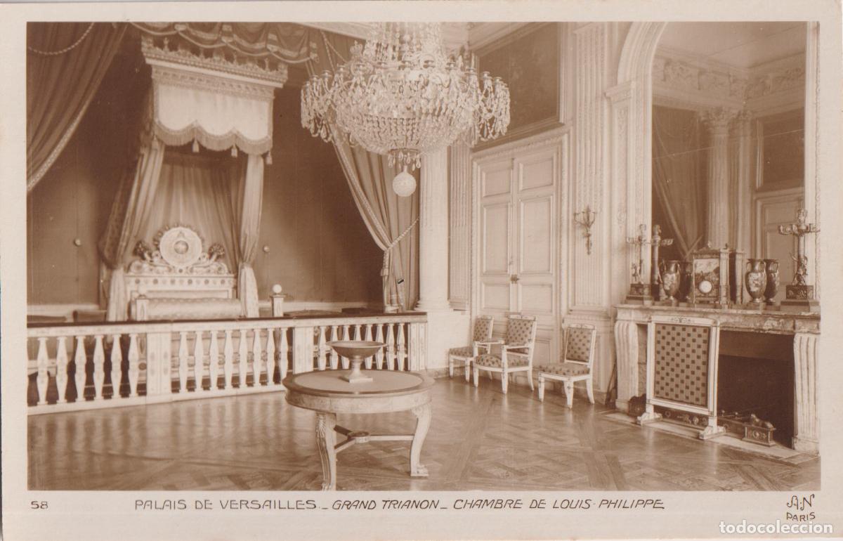 Postales: FRANCIA, PALACIO DE VERSALLES, GRAN TRIANON, CHAMBRE DE LOUIS PHILIPPE - A.NOYER 58 - S/C