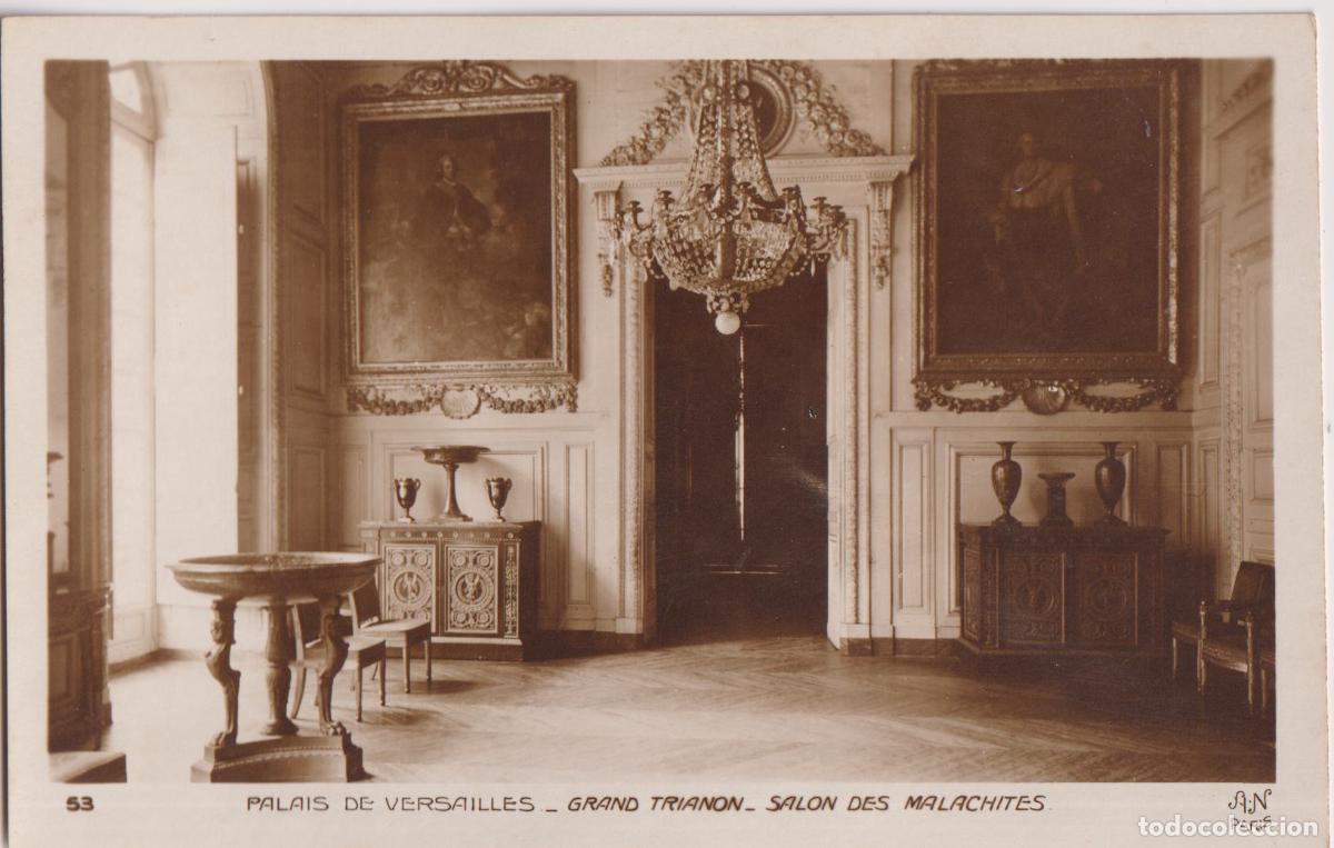 Postales: FRANCIA, PALACIO DE VERSALLES, GRAN TRIANON, SALON DES MALACHITES - A.NOYER 53 - S/C