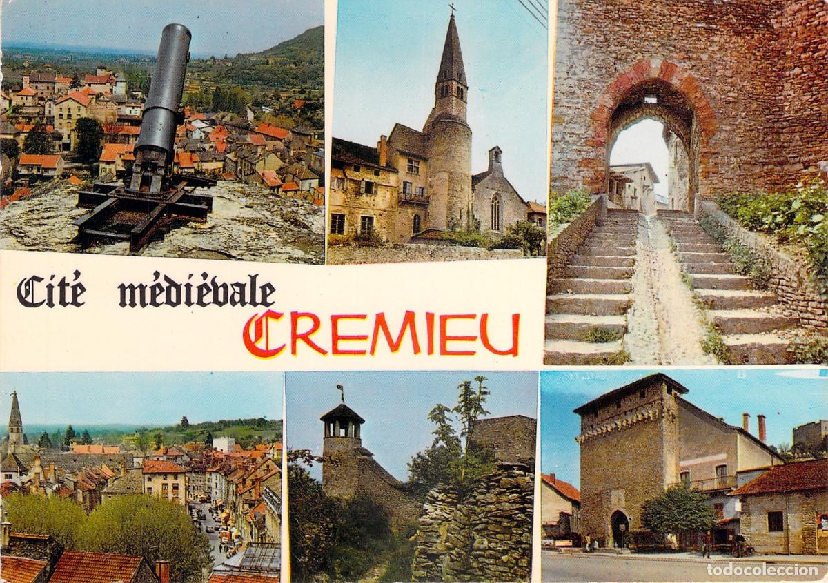 Postales: Postal de la ciudad medieval de Cremieu, Francia