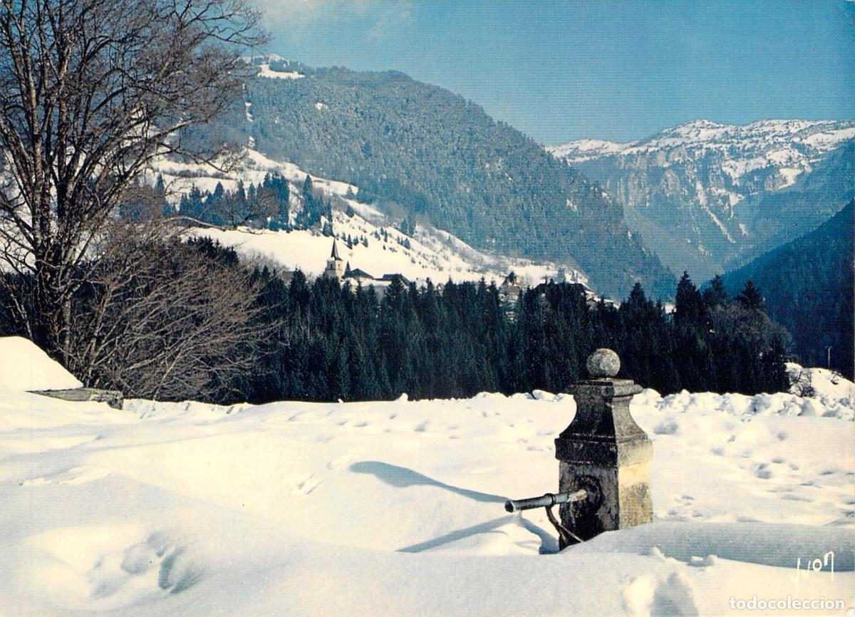 Postales: Postal de Saint-Pierre-de-Chartreuse con paisaje nevado en los Alpes
