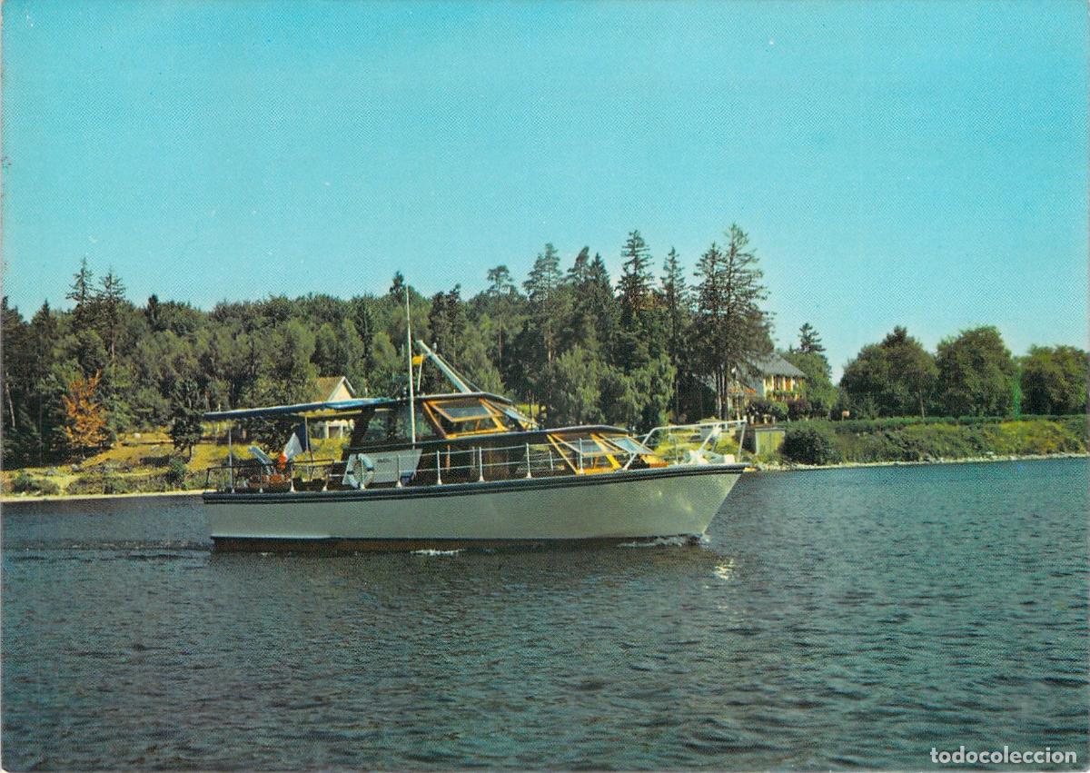 Postales: Postal de Lac des Settons con Barco en Francia