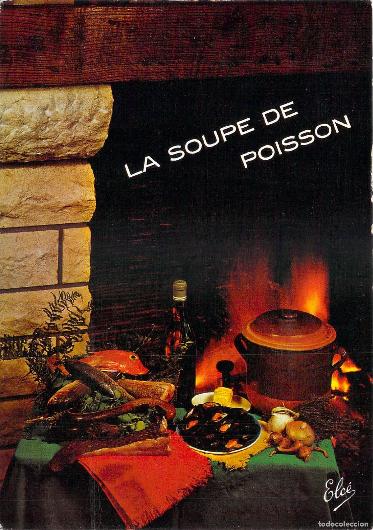 Cartes Postales: Postal de receta regional: Sopa de Pescado de Francia