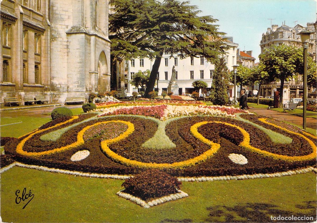 Postais: Postal de los jardines del Ayuntamiento en Angoul&ecirc;me, Francia