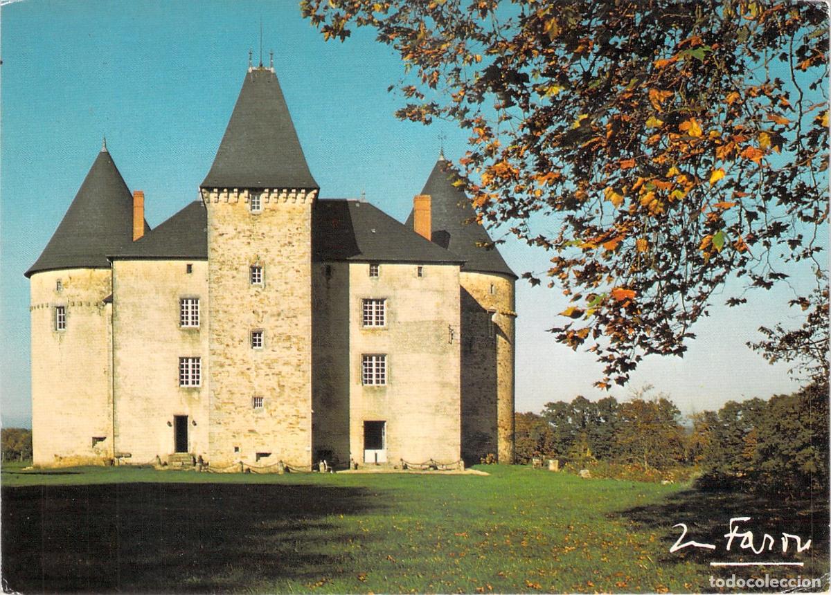 Postais: Postal del Castillo de Brie en Haute-Vienne, Francia
