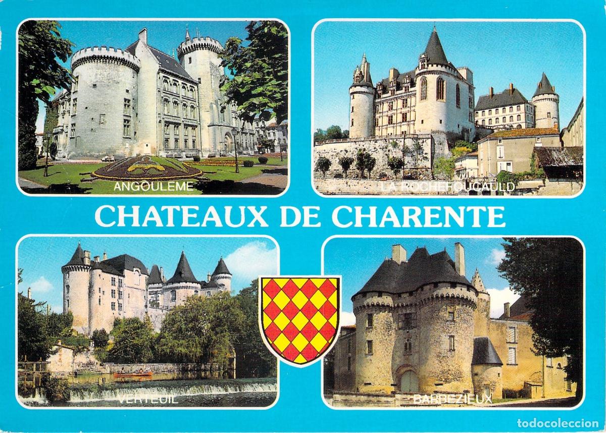 Postais: Postal de los Castillos de Charente Francia