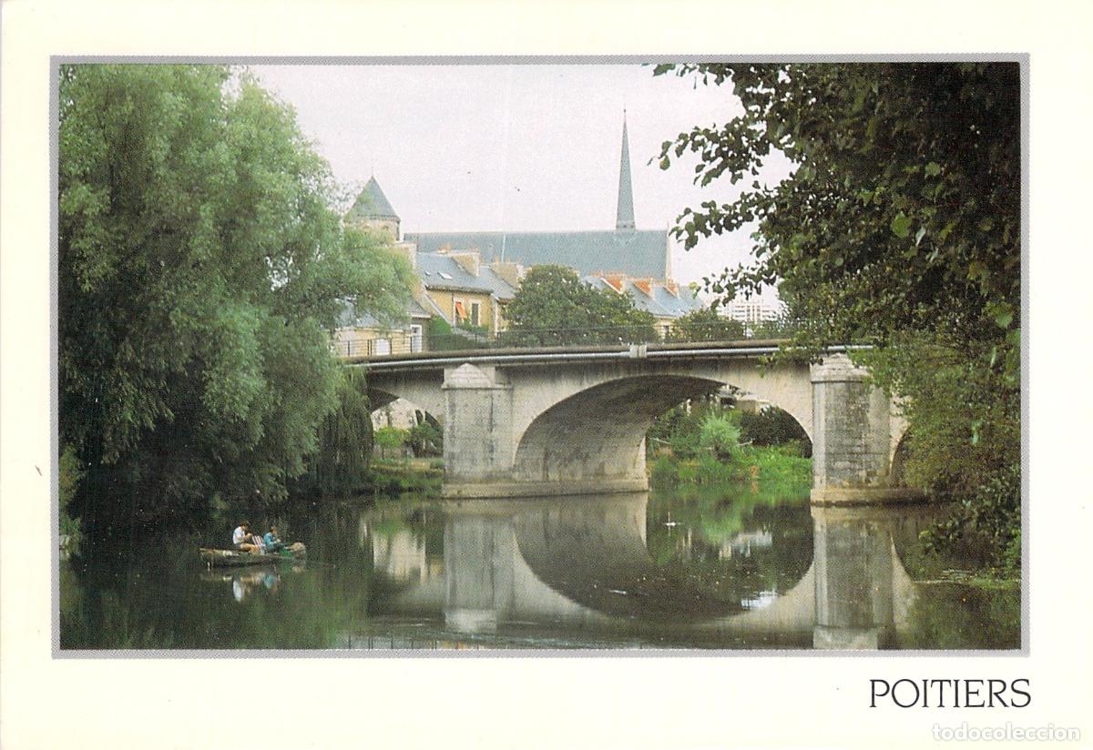Postales: Postal de Poitiers con el R&iacute;o Clain y el Pont Neuf
