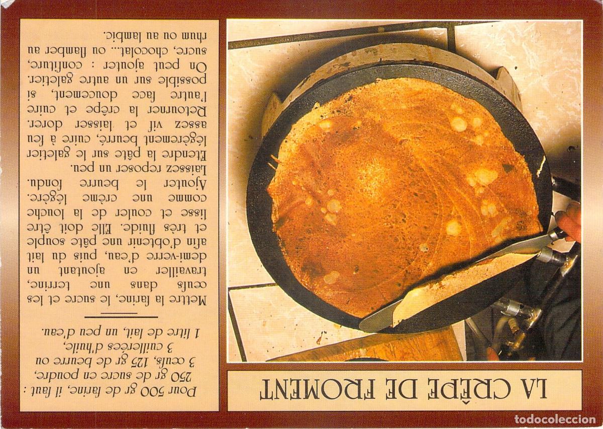 Postales: Postal con receta tradicional de Crepe de Froment de Breta&ntilde;a