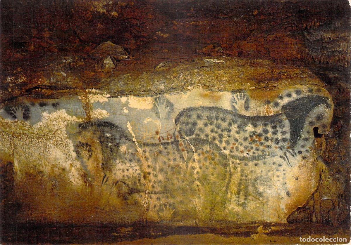 Postales: Postal de las pinturas prehist&oacute;ricas de la Cueva de Pech Merle en Cabrerets