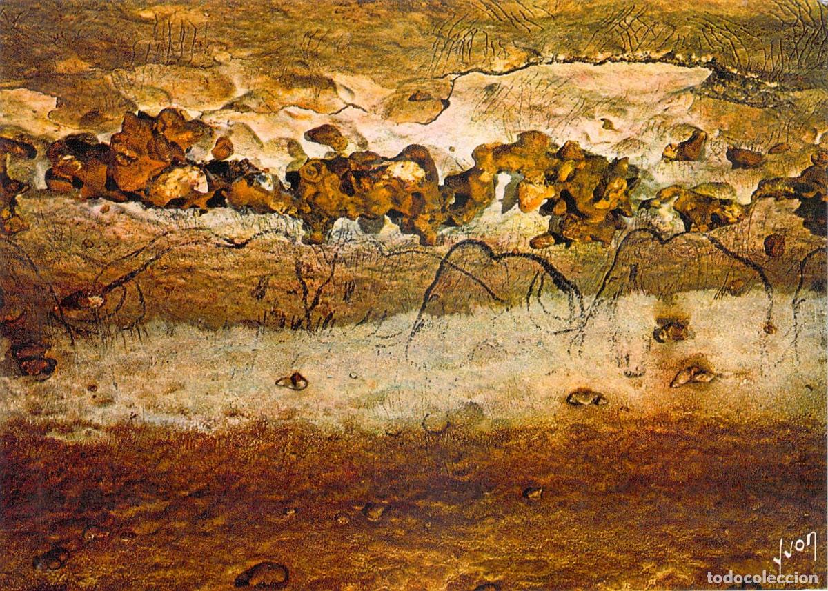 Postales: Postal de la Grotte de Rouffignac y su friso de los diez mamuts