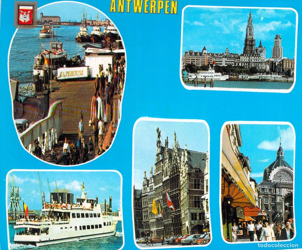 Postales: Postal de Amberes B&eacute;lgica vistas m&uacute;ltiples
