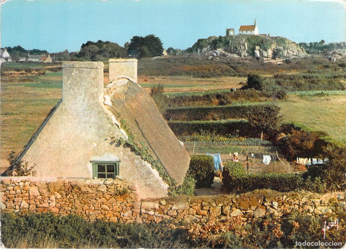 Postales: Postal de la campi&ntilde;a pintoresca en la Isla de Brehat, Francia