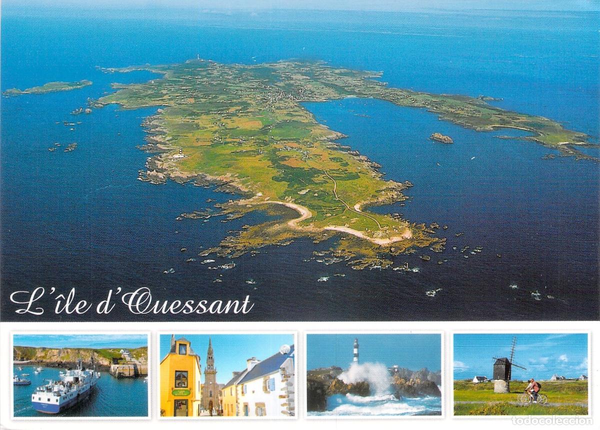 Postales: Postal a&eacute;rea de la isla de Ouessant Breta&ntilde;a Francia