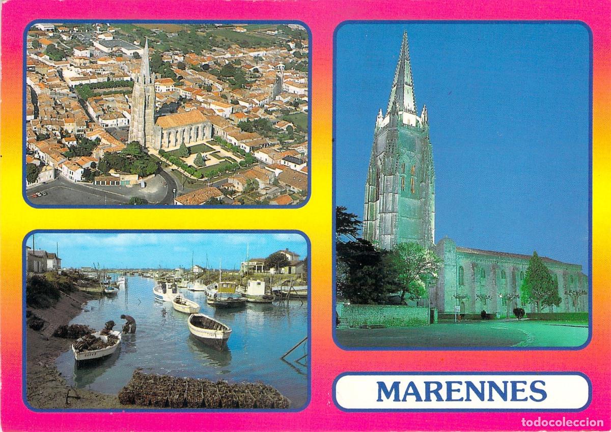 Postales: Postal de Marennes, Francia con vistas de la iglesia y el puerto