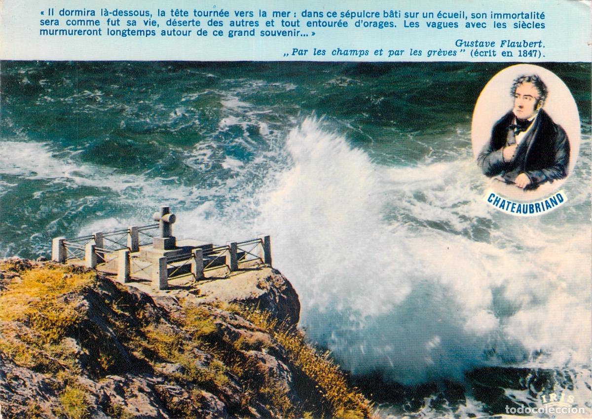 Postales: Postal de Saint-Malo con el Grand B&eacute; y la tumba de Chateaubriand