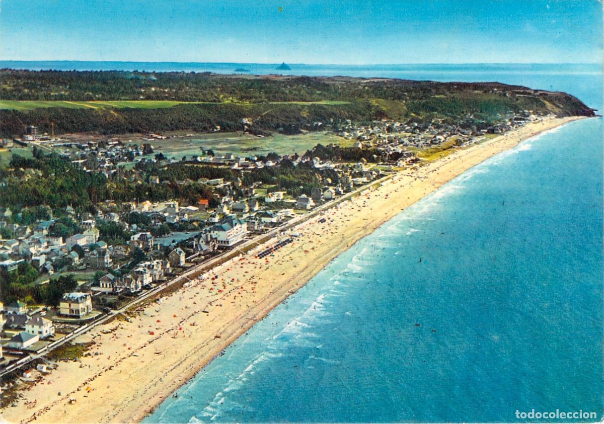 Postales: Postal de la playa de Jullouville-Carolles, Francia